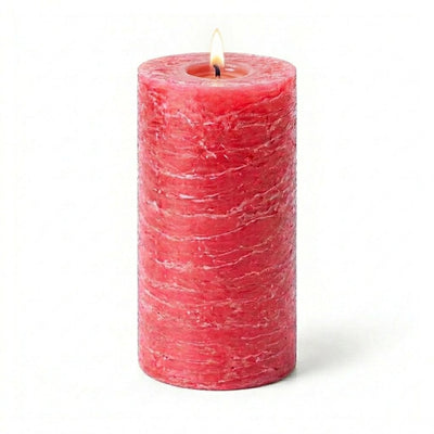 Richland Rustic Pillar Candle 3"x 6" Pink - thumbnail number 2