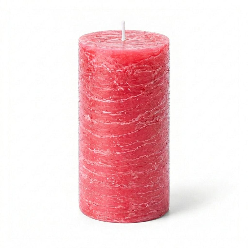 Richland Rustic Pillar Candle 3"x 6" Pink - thumbnail number 1