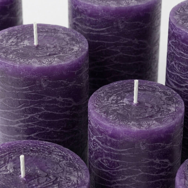 Richland Rustic Pillar Candle 3"x 6" Purple - thumbnail number 5