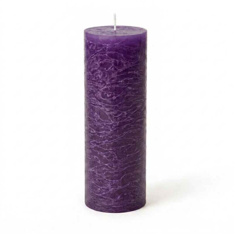 Richland Rustic Pillar Candle 3"x 9" Purple - thumbnail number 1