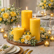 Richland Rustic Pillar Candle 3"x 9" Yellow - thumbnail number 8
