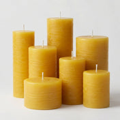 Richland Rustic Pillar Candle 3"x 9" Yellow - thumbnail number 3