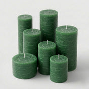 Richland Rustic Pillar Candle 3"x 3" Dark Green - thumbnail number 4