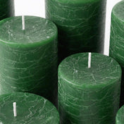 Richland Rustic Pillar Candle 3"x 3" Dark Green - thumbnail number 5