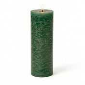 Richland Rustic Pillar Candle 3"x 9" Dark Green - thumbnail number 2
