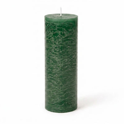Richland Rustic Pillar Candle 3"x 9" Dark Green - thumbnail number 1