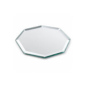 5-inch octagonal table mirror with beveled edges shown from an angle - thumbnail number 2