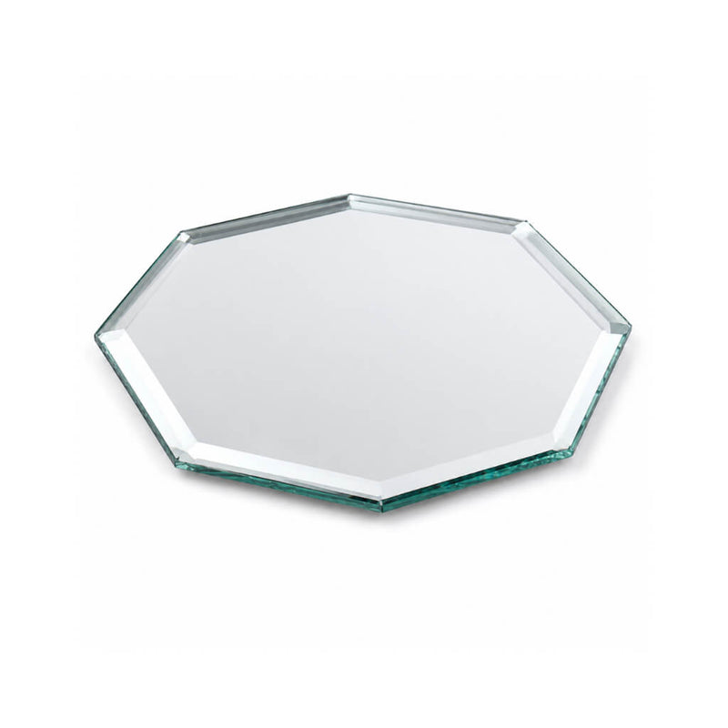 Beveled 8-inch octagonal glass mirror for tabletop display - thumbnail number 2