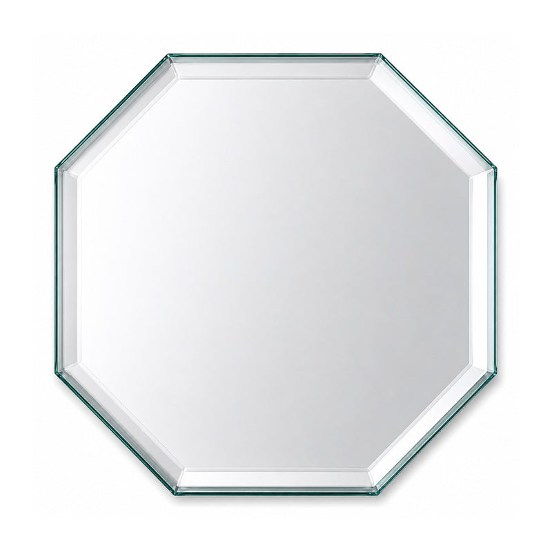 12-inch octagonal table mirror with beveled edges on a white background - thumbnail number 1
