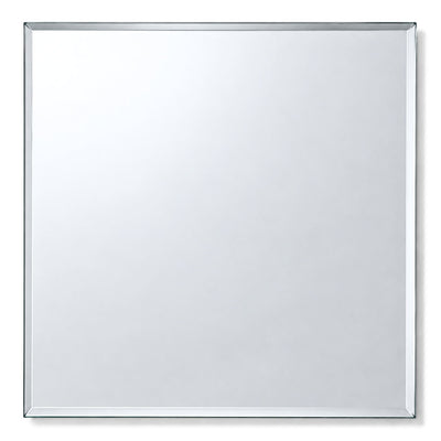 16 inch square beveled mirror on a white backdrop - thumbnail number 1