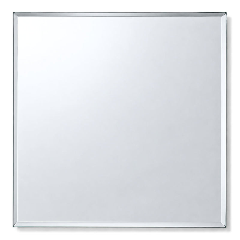 16 inch square beveled mirror on a white backdrop - thumbnail number 1