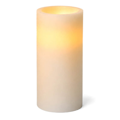 Single white flameless pillar candle with warm LED glow - thumbnail number 2