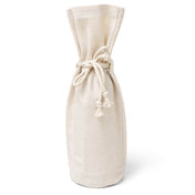 Canvas wine bottle gift bag with a drawstring tie - thumbnail number 1