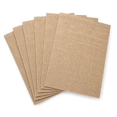 Pack of 6 Burlap Laminated Craft Sheets 8.5x11