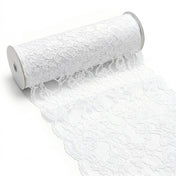Roll of White Chantilly lace runner and sash - thumbnail number 1