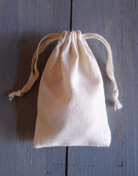 Cotton Drawstring Bags 3x5 (Pack of 12)