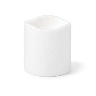 Richland Flameless LED Wavy Top Pillar Candle White 3"x3"