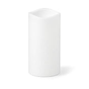 White battery-operated pillar candle with wavy rim - thumbnail number 1