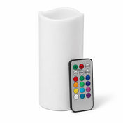LED white pillar candle with remote isolated on white background - thumbnail number 1
