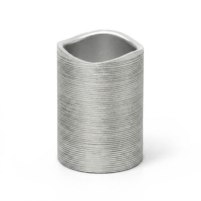 Richland Silver Metallic Wavy Top LED Candle
