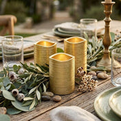 Richland Gold Metallic Wavy Top LED Candle - thumbnail number 3