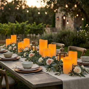 Richland LED Big Pillar Candle Ivory 6” x 12”