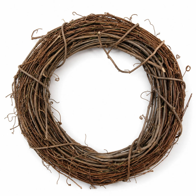Natural grapevine wreath on a white background - thumbnail number 1