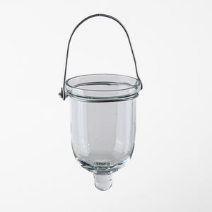Hanging Glass Tealight Candle Holder w/Wire Hanger 3"