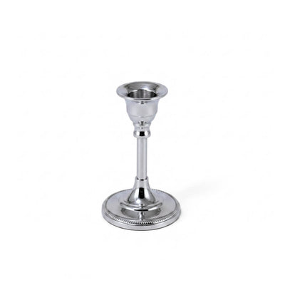 Taper Candlestick Silver 5in