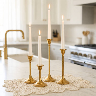 Taper Candlestick Gold 9in - thumbnail number 7