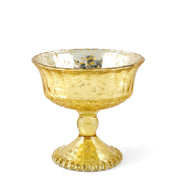 Empty 4.5" Gold Mercury Glass Compote - thumbnail number 1
