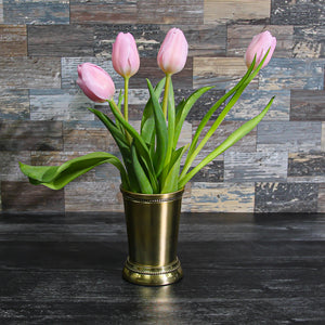 Gold Mint Julep Cup Vase 4"