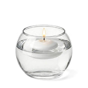 A 4.5" Bubble vase with water and a lit floating candle - thumbnail number 5