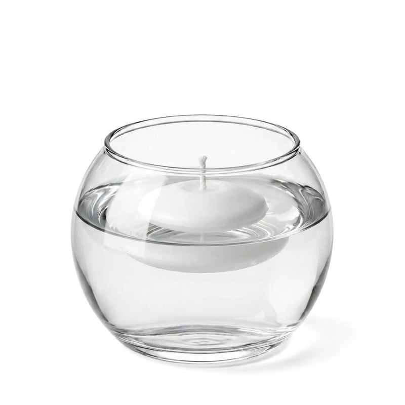 A 4.5" Bubble vase with water and a floating candle - thumbnail number 4