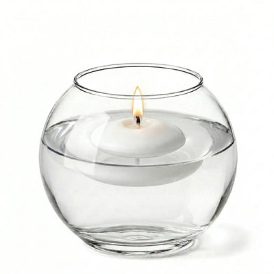 A 5.5" Bubble vase with water and a floating candle - thumbnail number 5