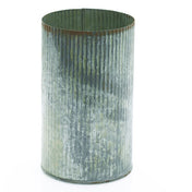 Norah Corrugated Zinc Vase 7" - thumbnail number 3