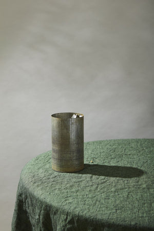 Norah Corrugated Zinc Vase 7"