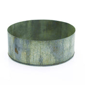Norah Corrugated Zinc Pot Bowl 4" x 10" - thumbnail number 1