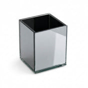 Square mirrored candle holder on a plain white background - thumbnail number 1