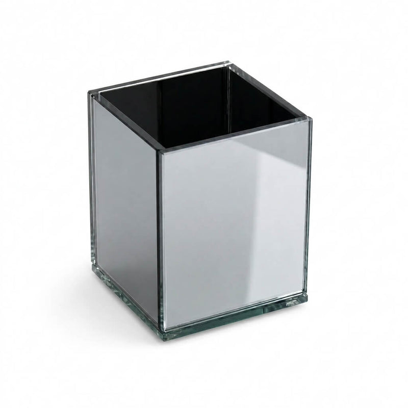 Square mirrored candle holder on a plain white background - thumbnail number 1