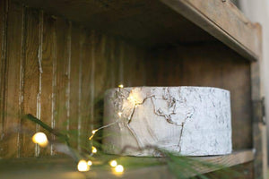 Whitewashed Birch Bark Bowl Vase 10x4.7