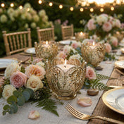 Gold Carraway Votive Holders Set of 6 - thumbnail number 5