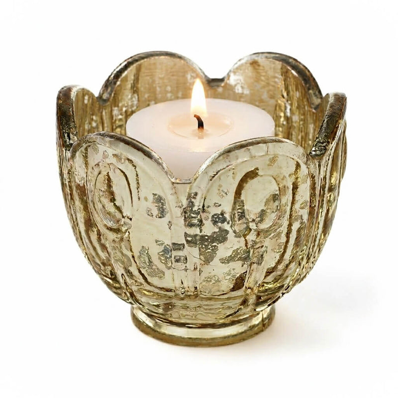 Gold Carraway Votive Holders Set of 6 - thumbnail number 3