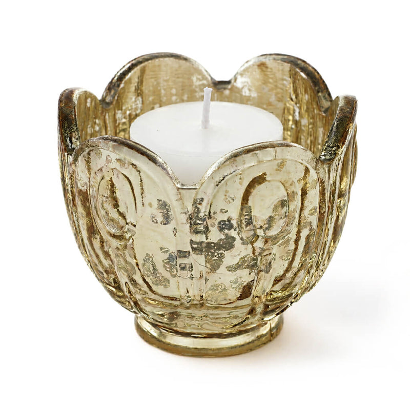 Gold Carraway Votive Holders Set of 6 - thumbnail number 2