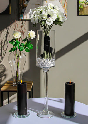 Richland Pillar Candles 3"x9" Black Set of 6