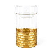 Gold Honeycomb Cylinder Vase 4"x8" - thumbnail number 4