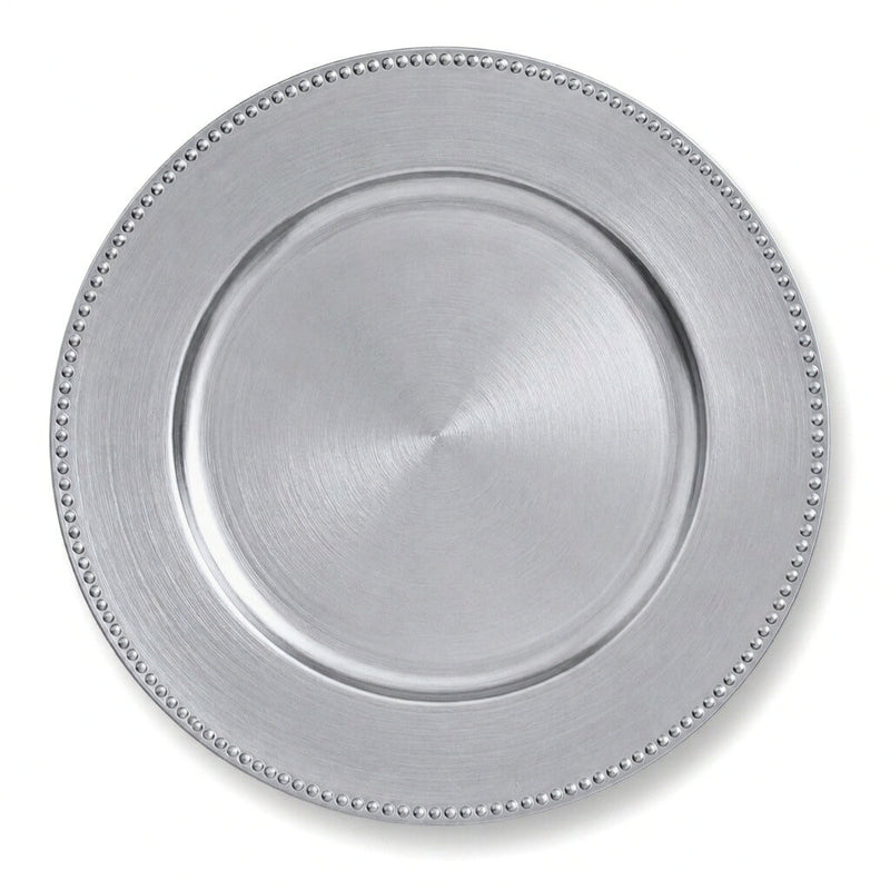 Richland Beaded Charger Plate 13" Silver Set of 48 - thumbnail number 1