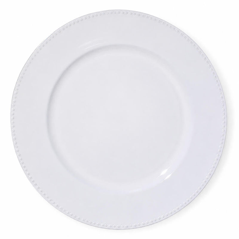 Richland Beaded Charger Plate 13" White Set of 12 - thumbnail number 1