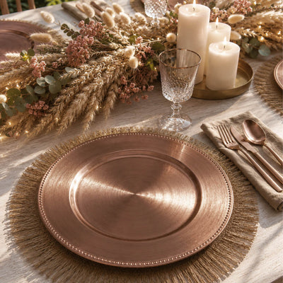 Richland Beaded Charger Plate 13" Rose Gold Set of 48 - thumbnail number 3