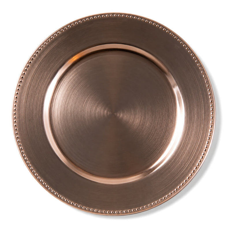 Richland Beaded Charger Plate 13" Rose Gold Set of 48 - thumbnail number 1